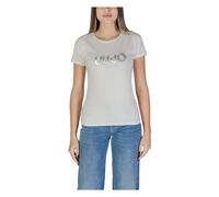 Liu Jo, ,Tops ,Donna ,Bianco ,S T-shirt Bianca a Maniche Corte e Girocollo