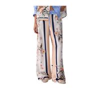 Liu Jo, ,Trousers ,Donna ,Multicolore ,M Pantaloni Palazzo con Motivo Floreale