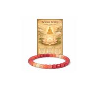 LIU JUN Braccialetto da donna con perline colorate naturali di Bodhi, perline da 8 mm di colore sfumato con perline di energia positiva, protezione elastica, Reiki, spirituale, elastico, regalo