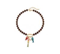 LIU JUN Collana con perline colorate da donna, con ciondolo a forma di stella marina e conchiglia, in acrilico, graziosa collana Y2K per l'estate e la spiaggia, idea regalo, Grande, Acrilico, Non
