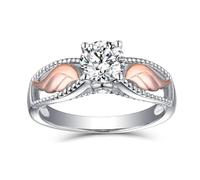 LIU JUN Hug From Heaven, anello commemorativo personalizzato con ali di angelo "Hug From Heaven", con scritta "To My Love, I'll Hold You in My Heart", anello alla moda da donna con ali d'angelo