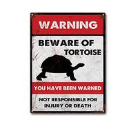 LIUAXICIA Targa in latta con scritta "Beware of Tortoise", per casa, bar, decorazione da parete, 30,5 x 40,6 cm