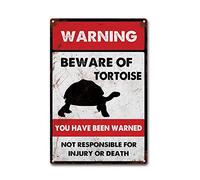 LIUAXICIA Targa in metallo con scritta in inglese "Beware of Tortoise" con scritta in lingua inglese "Beware of Tortoise", insegna per la casa, decorazione da parete, 20