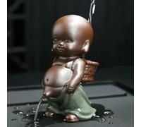 LIUBI Colino da tè Zisha, Decorazione Creativa a Forma di Piccolo Monaco Che Fa pipì, Bambola per Bambini, Spray in Ceramica, Accessorio per Filtro da tè