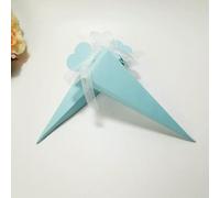 LIUBI Cono per Gelato a Forma di Cono, Regalo, Carta Bianca, Nastro, Caramelle, bomboniere, Confezione per Torta al Cioccolato, 20/50/100 Pezzi