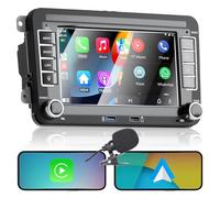 Liubobu Autoradio per VW Golf 5 6 Passat Jetta Caddy EOS T5 Tiguan Touran CC Polo compatibile con Carplay/Android Auto, Autoradio Doppio din con da 7 Pollici Bluetooth/FM/AM/USB/DSP/RDS/Mirror Link