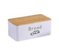 LIUBOOZ Scatole per Il Pane Scatola per Il Pane, Scatola per Il Pane salvaspazio con Coperchio per Tagliere, portapane Vintage in Metallo ventilato,White