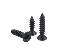 LIUCH 100X M1 .2 .7 M2 .6 M3 M4 Vite autofilettante for legno a testa svasata piatta in acciaio al carbonio 304 A2(Black carbon steel,20MM_M3.5)