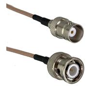 LIUCH Cavo RG316 BNC a BNC SMA Maschio e Femmina Jack Passante e connettore ad Angolo retto RF coassiale Jumper Pigtail Dritto 6 Pollici ~ 10 m(BNC M to BNC F,3FT (1M))