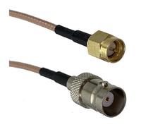 LIUCH Cavo RG316 BNC a BNC SMA Maschio e Femmina Jack Passante e connettore ad Angolo retto RF coassiale Jumper Pigtail Dritto 6 Pollici ~ 10 m(BNC F to SMA M,6inch (15CM))