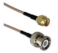 LIUCH Cavo RG316 BNC a BNC SMA Maschio e Femmina Jack Passante e connettore ad Angolo retto RF coassiale Jumper Pigtail Dritto 6 Pollici ~ 10 m(BNC M to SMA M,10FT (3M))