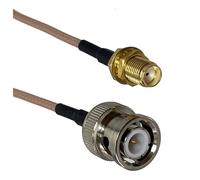 LIUCH Cavo RG316 BNC a BNC SMA Maschio e Femmina Jack Passante e connettore ad Angolo retto RF coassiale Jumper Pigtail Dritto 6 Pollici ~ 10 m(BNC M to SMA F Nut,3FT (1M))