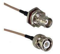 LIUCH Cavo RG316 BNC a BNC SMA Maschio e Femmina Jack Passante e connettore ad Angolo retto RF coassiale Jumper Pigtail Dritto 6 Pollici ~ 10 m(BNC M to BNC F Nut,1.5M)