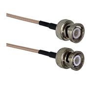 LIUCH Cavo RG316 BNC a BNC SMA Maschio e Femmina Jack Passante e connettore ad Angolo retto RF coassiale Jumper Pigtail Dritto 6 Pollici ~ 10 m(BNC M to BNC M,6inch (15CM))