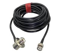 LIUCH Cavo RG58 BNC Maschio a UHF SO239 Femmina Jack da paratia connettore ad Angolo retto 50 Ohm RF Cavo Jumper Pigtail 6 Pollici ~ 10 m(6M)
