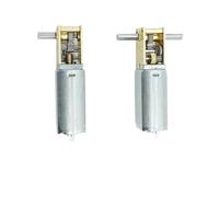 LIUCH Mini 050 Turbo Motoriduttore a vite senza fine DC 3V 6V 9V 12V Bassa velocità Grande coppia Micro Riduttore completamente in metallo Motore ((H) 190RPM-762RPM,Double Shaft)