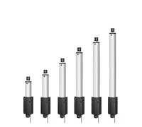 LIUCH Mini attuatore lineare telescopico piccolo micro 6V/12V/24VDC attuatore lineare di sollevamento alternativo elettrico gamma di corsa 10-200mm(50MM Stroke Length,4MM PER S 200N_12V IP80-YR)