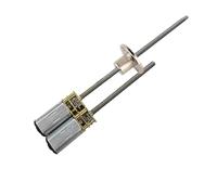 LIUCH Minimotore con ingranaggi in metallo N30 con albero filettato lungo M4*55MM/100MM(55mm with flange,500RPM_6V)