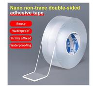 LIUCH Nastro biadesivo Nano Tape, nastro impermeabile senza tracce, for bagno, lavello, cucina, rubinetto, adesivo in gel(3M-118.11IN_2MM-0.079_10MM-0.394IN)