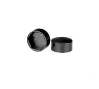 LIUCH Nero/Bianco/Grigio Dado esagonale Testa piatta Tappo protettivo in plastica Vite esagonale esterna Tappo decorativo Copertura antipolvere(Black,M10x17x11-10Pcs)