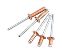 LIUCH Rivetti a trazione in rame rosso M2.4 M3.2 M4 .8 Chiodi a in a testa tonda di tipo aperto ad alta resistenza(M4x11mm-3pcs)