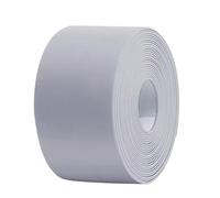 LIUCH Strisce di nastro sigillante impermeabile in PVC, autoadesivo, adesivo da parete for bagno, doccia, vasca, guarnizione, striscia di mastice, lavello da cucina, antimuffa(Grey,6.4M(21 FEET)_2.2CM