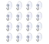 liuchanghe 16 Pezzi Ganci a Ventosa, per Bagno, Cucina, Piastrelle, Vetro, Specchio, Decorazioni, Uso Universale Senza Forare o Incollare