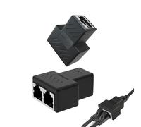 liuchanghe 2 Pezzi RJ45 Connettori Splitter Adattatore da 1 a 2 Connettore per Ethernet Cat5 Cat5e Cat6 Cat7 Cavo
