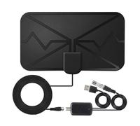 liuchanghe Antenna TV Interna con Amplificatore Segnale HDTV per DTT DVB-T/DVB-T 2, Antenna Digitale Terrestre Supporta Smart TV 4K HD/1080P