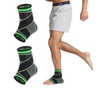 liuchanghe Cavigliera Sportiva per Distorsione, 2 pezzi Cavigliera Ortopedica Regolabile, Supporto e Compressione per Infortuni alla Caviglia, L