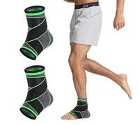 liuchanghe Cavigliera Sportiva per Distorsione, 2 pezzi Cavigliera Ortopedica Regolabile, Supporto e Compressione per Infortuni alla Caviglia, L