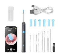 liuchanghe Otoscopio, Pulisci Orecchie con Telecamera, 1920P 3,5mm Pulitore Orecchie con 6 Luci LED, Adatto per iPhone iPad e Android (Nero)