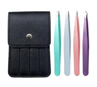 liuchanghe Pinzette Sopracciglia Professionali, Pinzetta Sopracciglia in Acciaio Inossidabile per Rimozione Punti neri per Uomini e Donne (Colore chiaro)