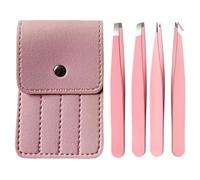 liuchanghe Pinzette Sopracciglia Professionali, Pinzetta Sopracciglia in Acciaio Inossidabile per Rimozione Punti neri per Uomini e Donne (Rosa)