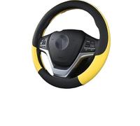 LIUCHUCHU Coprivolante universale per auto, Accessori interni per styling auto, Coprivolante automatico antiscivolo, 38CM, Giallo