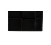 LIUCHUCHU Portagioie Donna 2 pezzi di contenitori for gioielli neri, espositori for anelli, bracciali e collane(3)