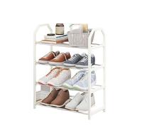 LIUCHUCHU Scarpiera Semplice scarpiera for interni Casa Dispositivo a quattro strati Rack Scarpiera multifunzionale(White)