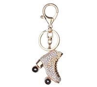 liuduo Pattini a rotelle Shoe Keychain di Cristallo Borsa del Pendente di Chiavi Titolare Strass Portachiavi