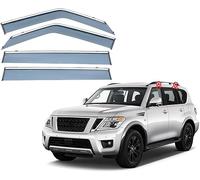 LIUFFFCC Deflettori per Nissan Armada 2nd Generation Y62 2017,4pc | Visiere Fumè Adesive, Impermeabile, Anti-Sale/Neve, Basso Rumore