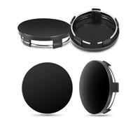 LIUFUMEI 4 Pezzi Tappi Centrali del Mozzo Dell'auto per Skoda Kodiaq 2016-2025,Auto Emblema Coprimozzo Ruota (OD 60 Mm ID 56 Mm),Black