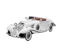 LIUHAN 1:18 Per Benz Per 500K Modello di auto d'epoca Giocattolo Modelli veicoli con assorbimento degli urti Batteria non inclusa(White)