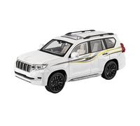 LIUHAN 1:18 per TOYOTA per Land Cruiser per Prado Grande SUV fuoristrada in lega pressofusa Modello di auto in metallo con suoni e luci (batterie non incluse)(White)
