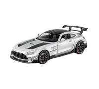 LIUHAN 1:22 per GTR il modello di simulazione del suono e della luce in lega auto sportive non include le batterie(Silver)