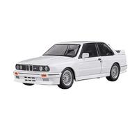 LIUHAN 1:24 Per BMW M3 E30 1988 Modello di auto sportiva in lega pressofusa in metallo Veicoli d'epoca simulazione Batteria non inclusa(White)
