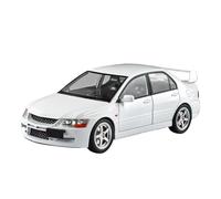 LIUHAN 1:24 Per Mitsubishi Per Lancer Evolution IX EVO9 Modello di auto in lega Suono e luce Tirare Batteria non inclusa(White)