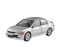 LIUHAN 1:24 Per Mitsubishi Per Lancer Evolution IX EVO9 Modello di auto in lega Suono e luce Tirare Batteria non inclusa(Silver)