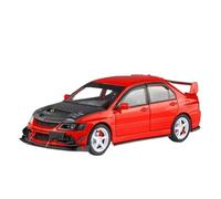 LIUHAN 1:24 Per Mitsubishi Per Lancer Evolution IX EVO9 Modello di auto in lega Suono e luce Tirare Batteria non inclusa(Red 1)