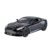LIUHAN 1:32 per Aston for Martin DB12 GT Supercar pressofuso in lega di metallo modello auto suono e luce hobby da collezione ornamenti (batterie non incluse)(Black)
