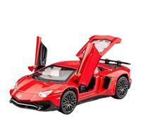 LIUHAN 1:32 per Lamborghini SV LP750-4 Pressofuso sportivo in lega e collezione di modelli auto Batteria non inclusa(Red)