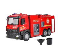 LIUHAN Grande camion dei pompieri in lega, modello pressofuso in scala 1:18, con suono e luce, batteria non inclusa(Tank fire truck)